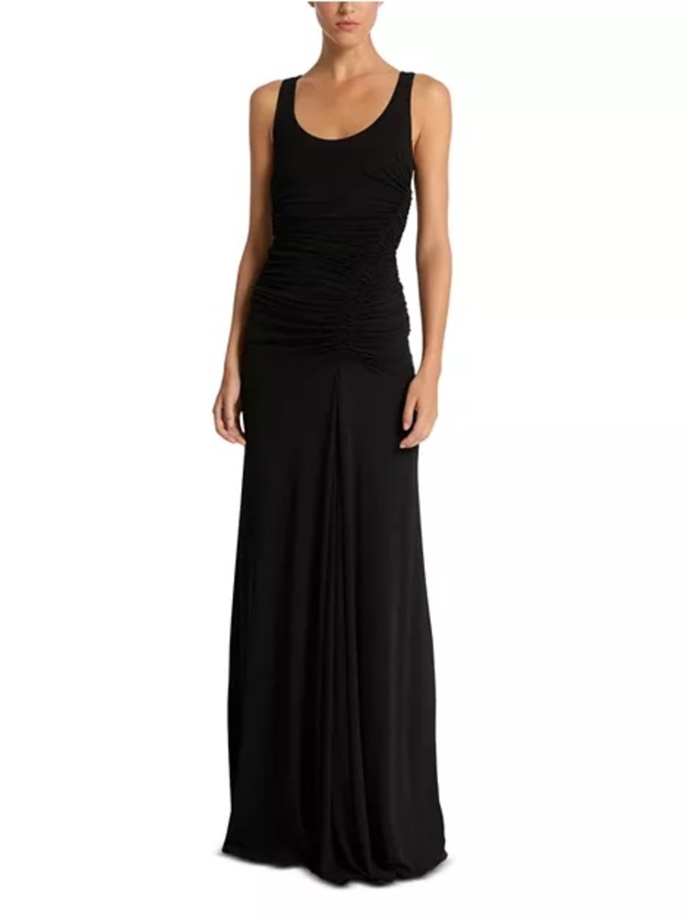 MIchael Kors Collection Black Ruched Side Gown Size 2 NWOT